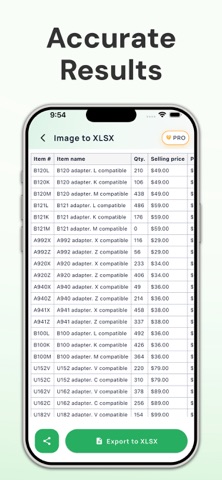 Image to Excel Converter: OCR screenshot