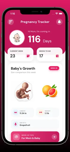 Pregnancy Tracker + Daily Tips screenshot 2