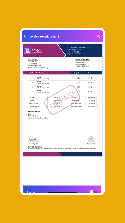 #9. Invoice Maker & Generator. (iOS) 由: Code Stars