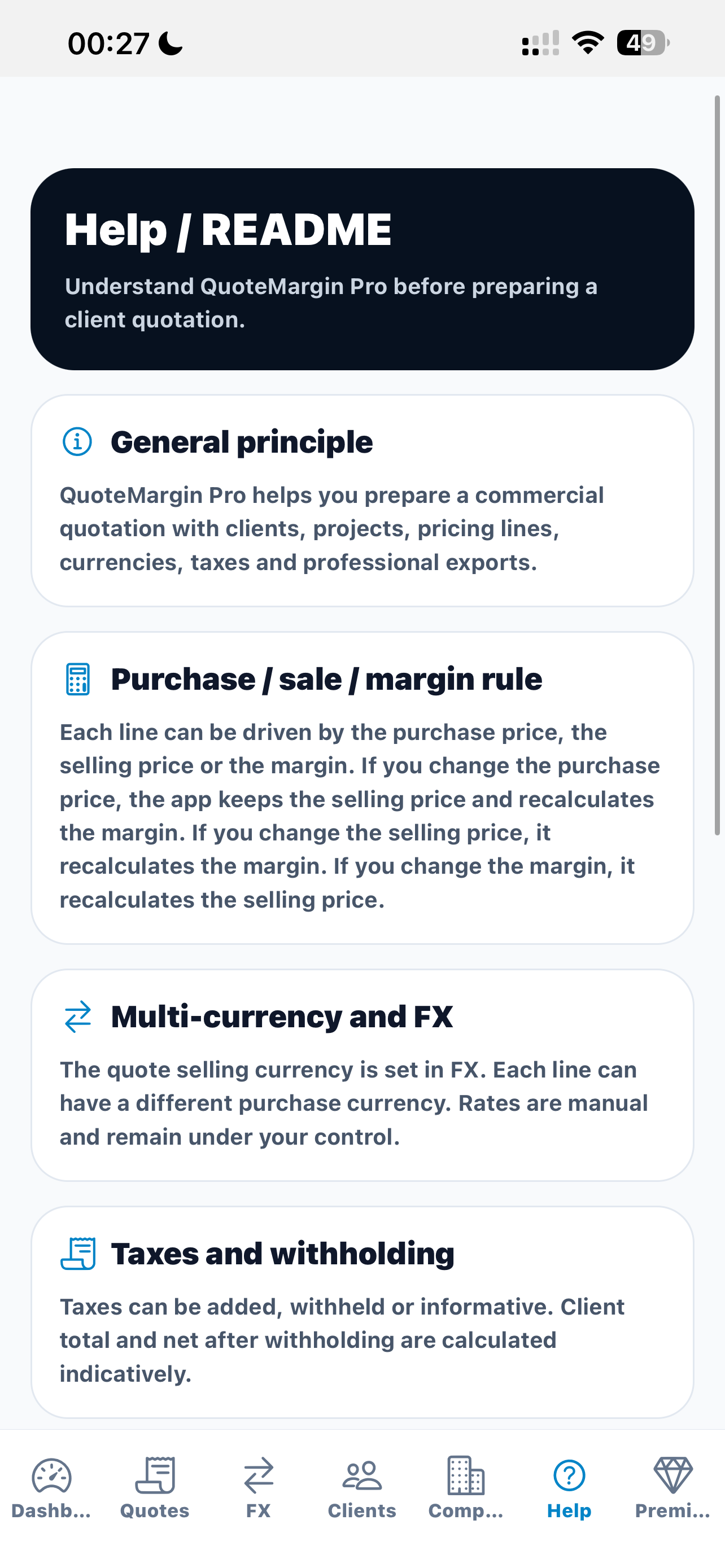 QuoteMargin Pro screenshot 7
