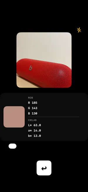 Color measurement camera screenshot 2