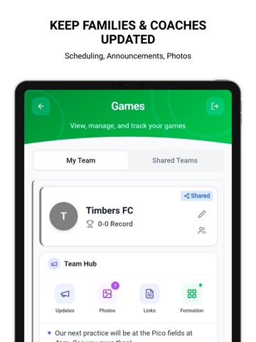 Soccer Stats Tracker - App iPad screenshot
