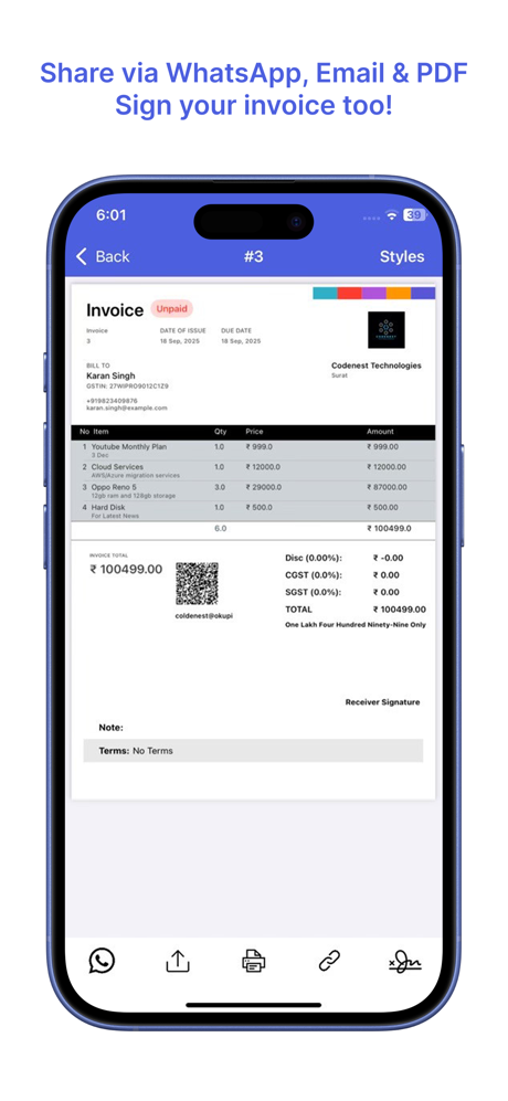 BillNama: Invoice, GST billing screenshot 4