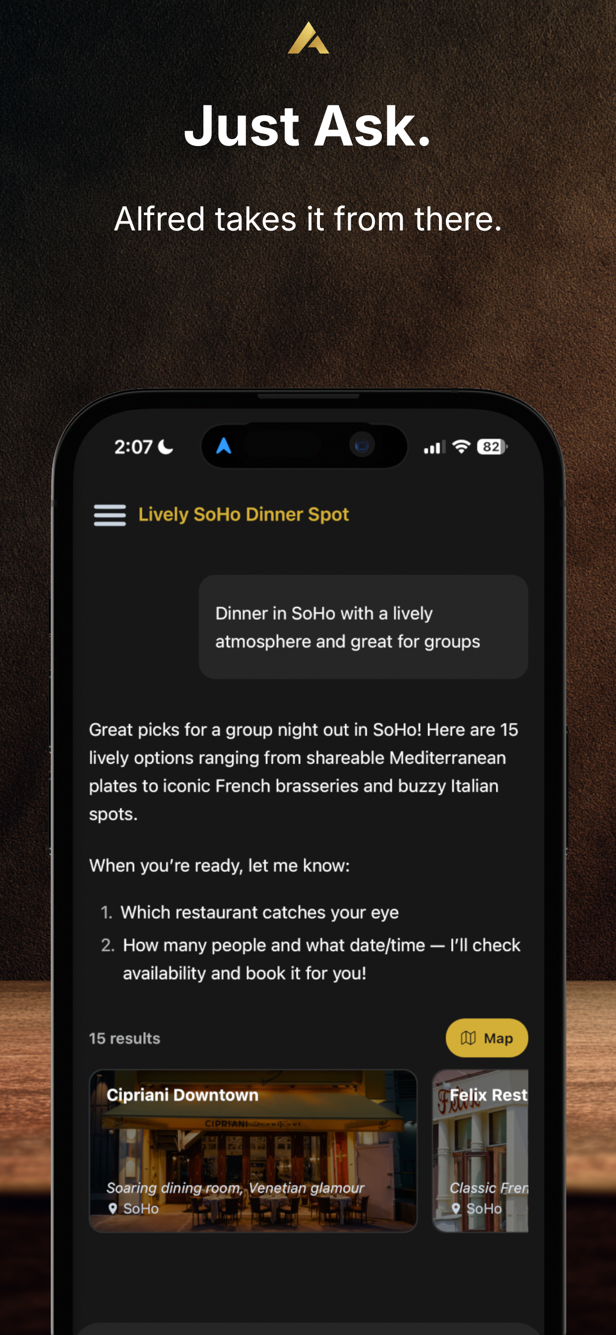 Alfred - AI Reservations screenshot 3