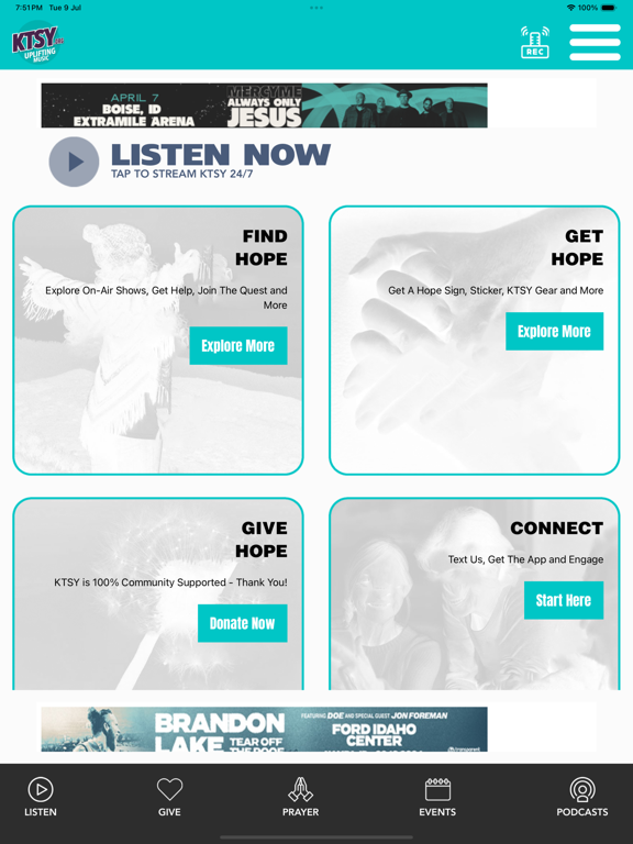 89.5 KTSY iPad screenshot 2 - Music app