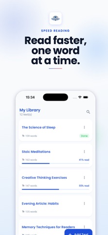 Speed Reading. Screenshot 2 of 5