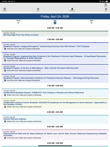 2026 SCAI Scientific Sessions iPad screenshot
