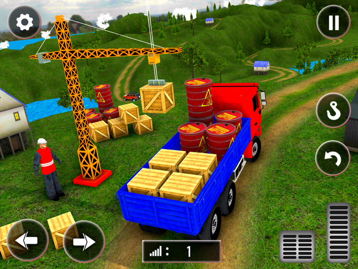 Hill Truck Driving Cargo Game