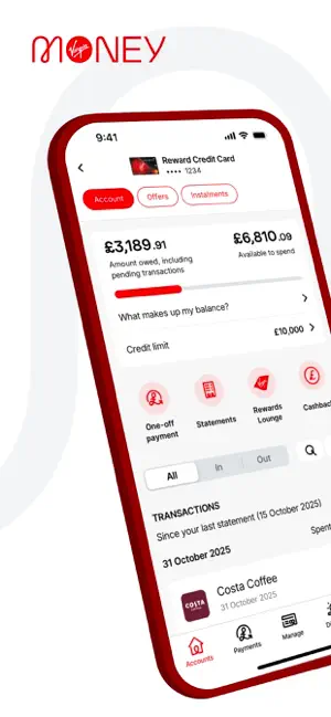 Virgin Money Credit Card iPhone screenshot 1