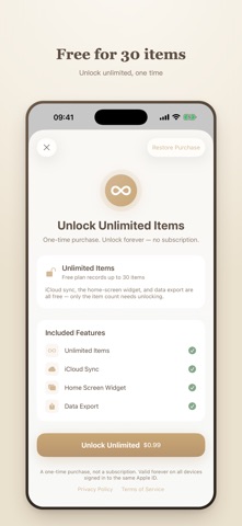 OneDay: Cost Per Use Tracker Screenshot 5 of 5