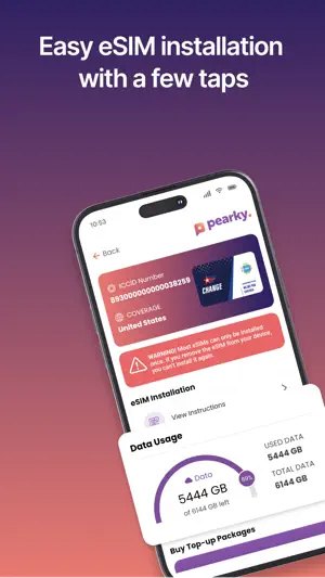 Pearky: Travel eSIM & Data screenshot 4