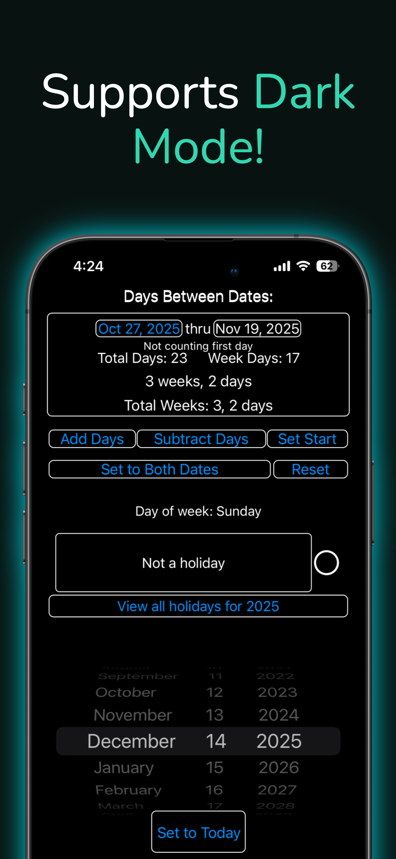 Between Dates Calendar Math