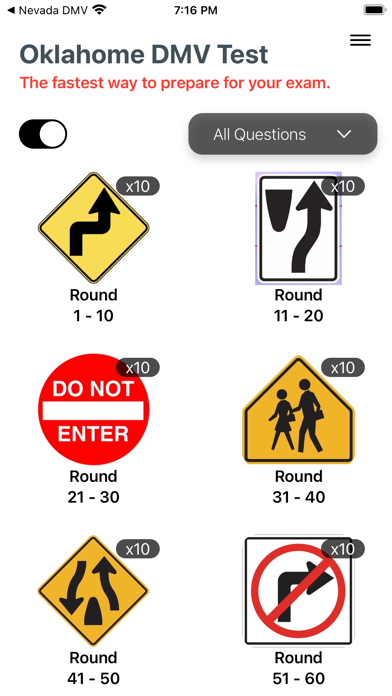 Oklahoma DMV Practice 2025 Screenshot