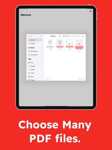 Combine & Merge PDF Converter iPad screenshot