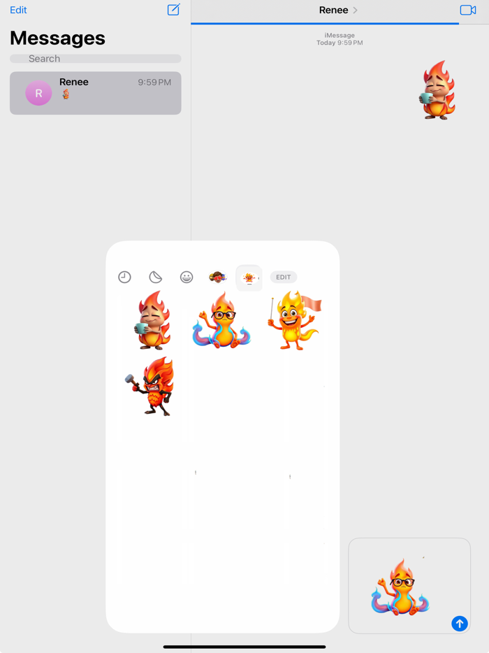 Flickering Flame Stickers