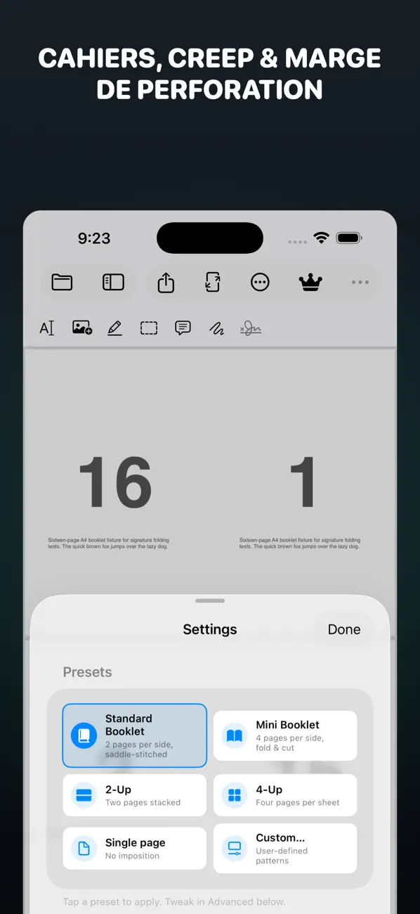 Screenshot #3 pour BookletMaker: Livret PDF