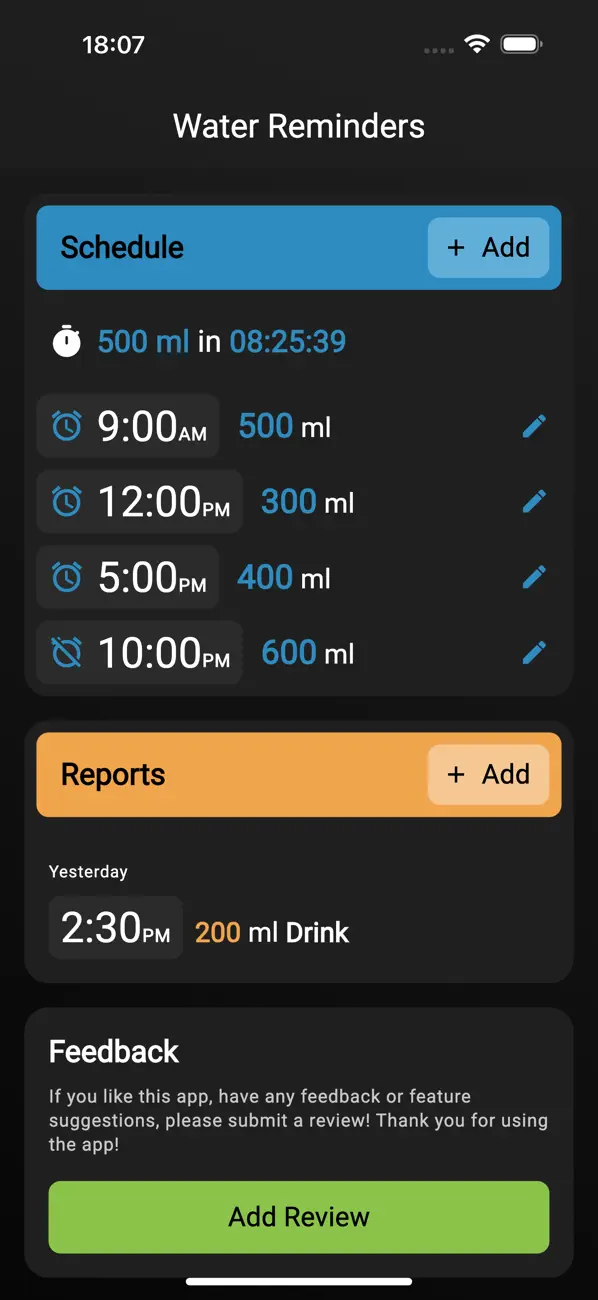 Screenshot #2 pour Drink Reminders