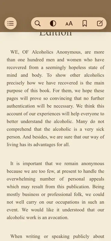 AA Big Book App screenshot 2 of 10