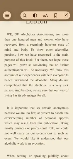 AA Big Book App iPhone Screenshot 2