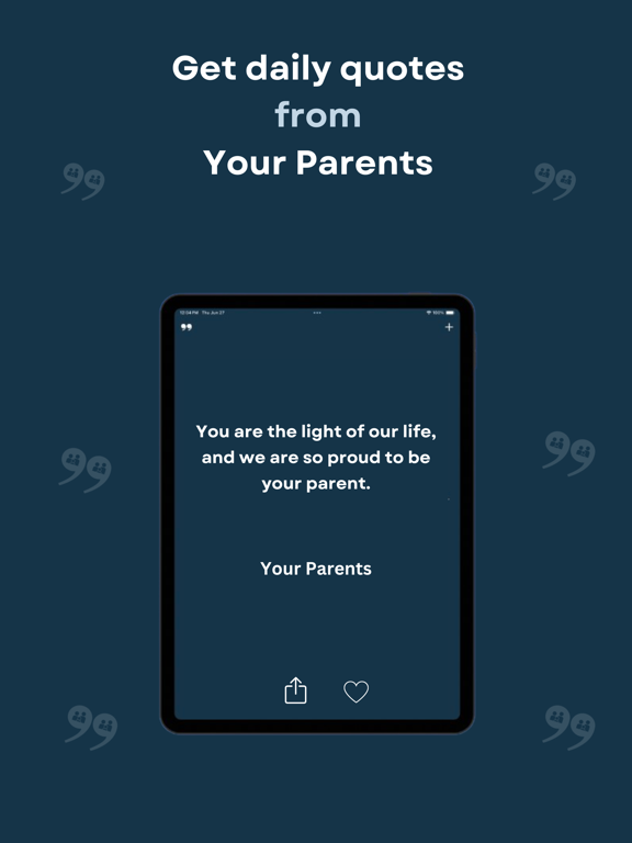 Quotify:Daily parent quotes iPad screenshot
