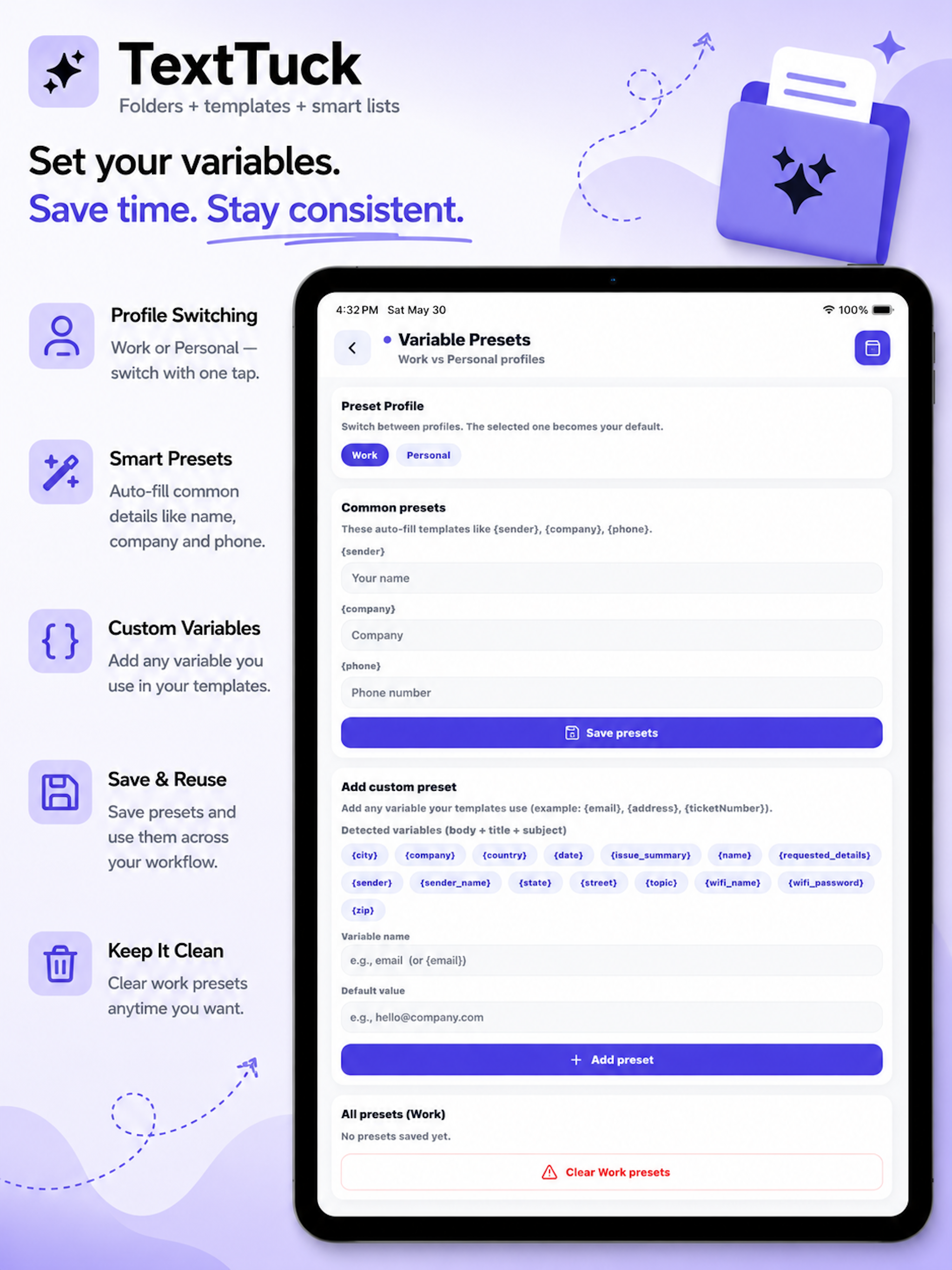 TextTuck: Snippets & Templates screenshot 12