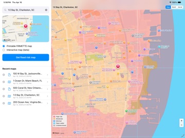Flood Map USA iPad screenshot