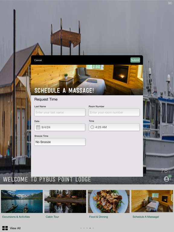 Pybus Point Lodge iPad screenshot 5 - Travel app