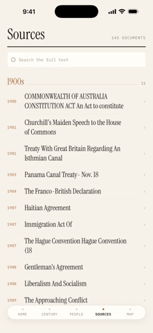 20th Century World History iPhone screenshot