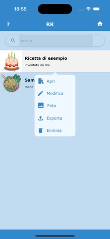RR - Ricalcola Ricette screenshot