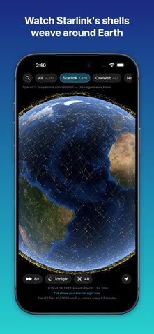 Satellite Tracker: Live Orbits iPhone screenshot