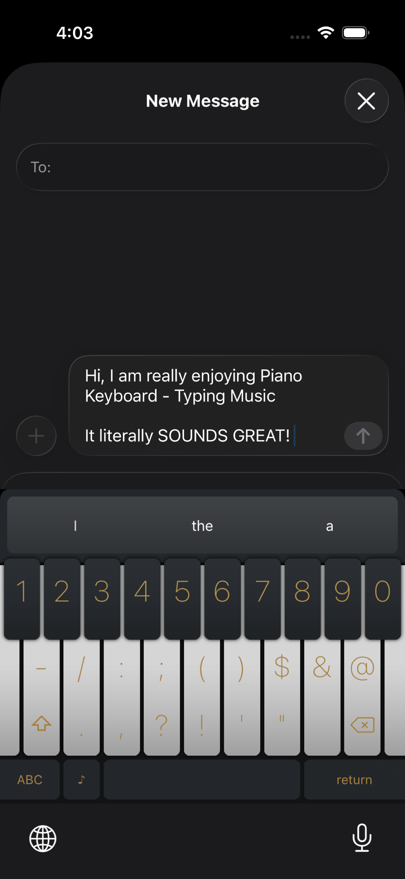 Piano Keyboard - Typing Music