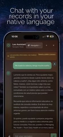 ProjectLeo: AI Health Advocate iPhone screenshot
