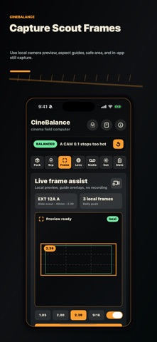 CineBalance Camera Tools screenshot
