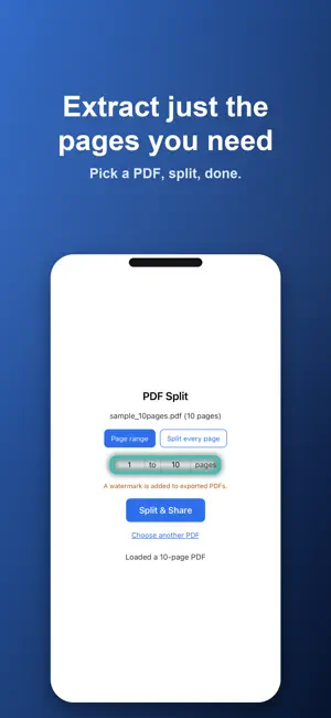 PDF Split & Extract screenshot 1