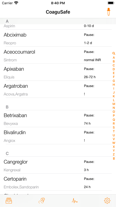 CoaguSafe - Anticoagulant Screenshot