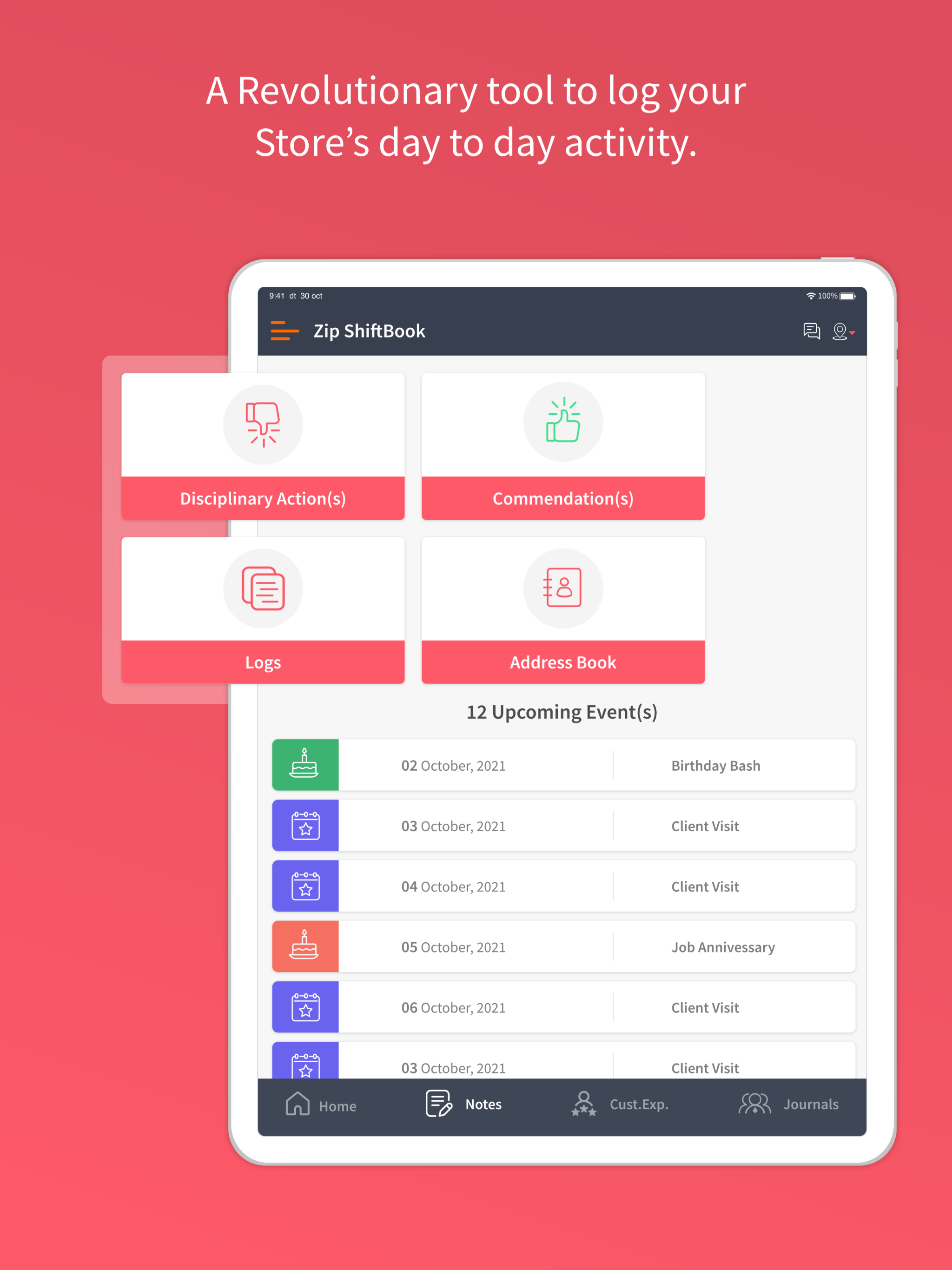 Zip ShiftBook screenshot 8