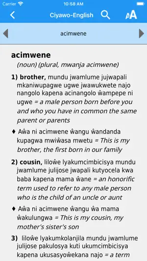Ciyawo-English Dictionary screenshot 2