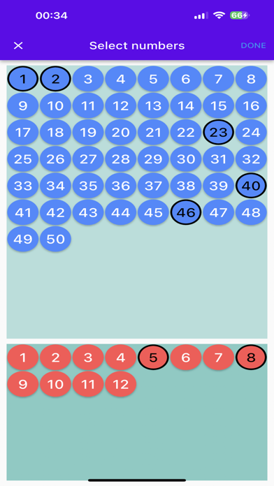 Eurojackpot results statistics Screenshot