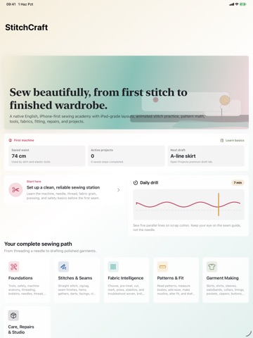 StitchCraft Sewing iPad screenshot