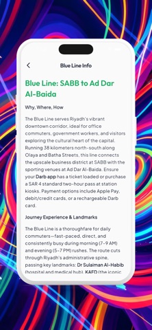 Riyadh Metro Route & Guide iPhone screenshot
