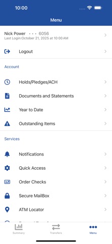 POLICE CREDIT UNION iPhone screenshot