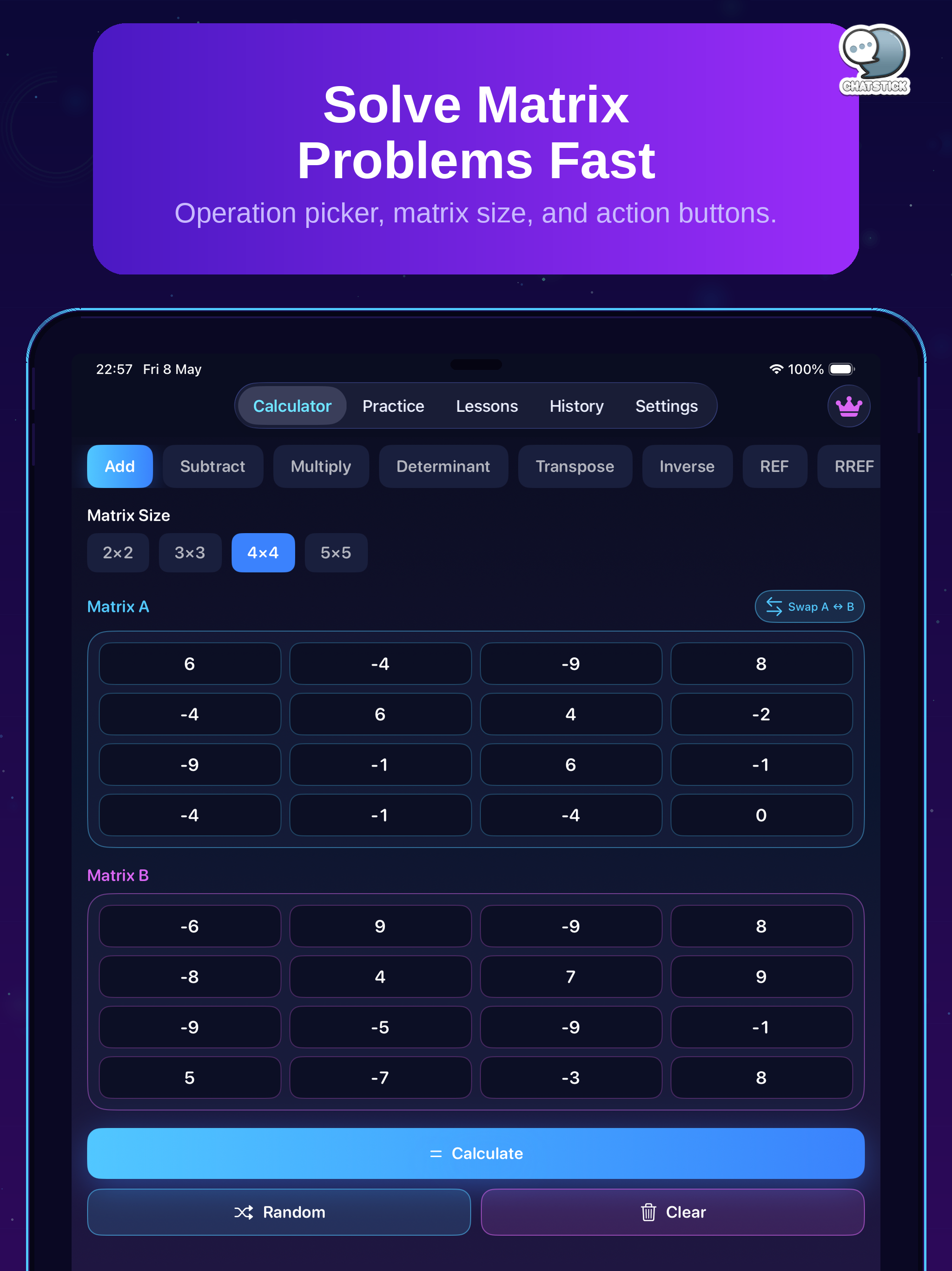 Matrix Calculator: Learn Solve