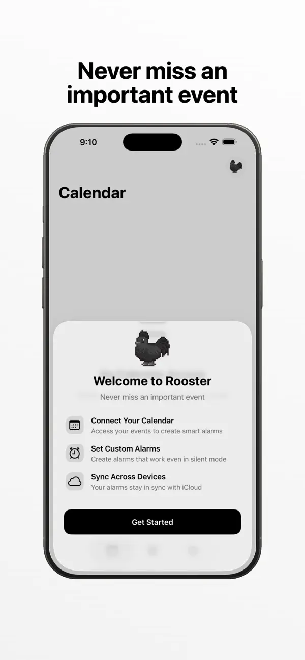 Screenshot #1 pour Rooster - Calendar Alarms