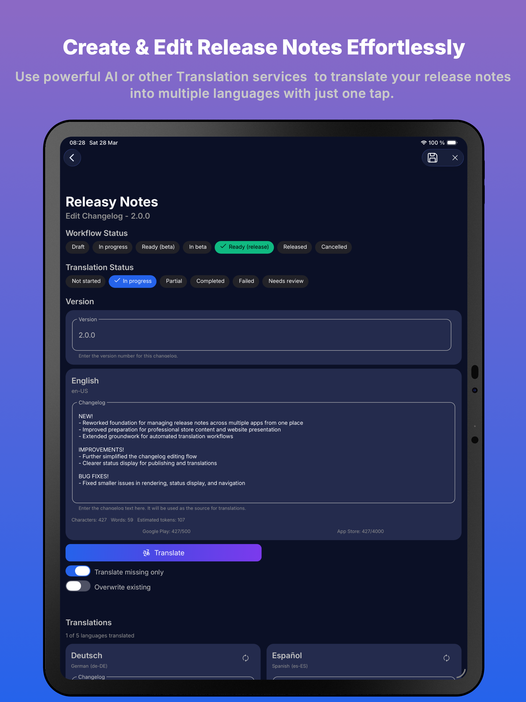 Releasy Notes screenshot 9