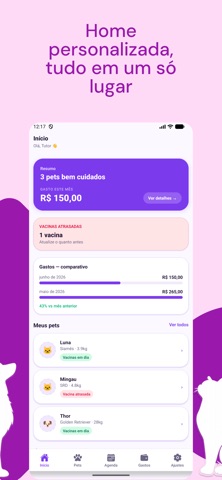 Patinhas APP - Controle de Pet iPhone screenshot