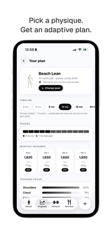 Morph: AI Body Transformation iPhone screenshot