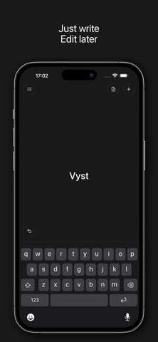 Vyst: Write without editing Screenshot 1 of 5