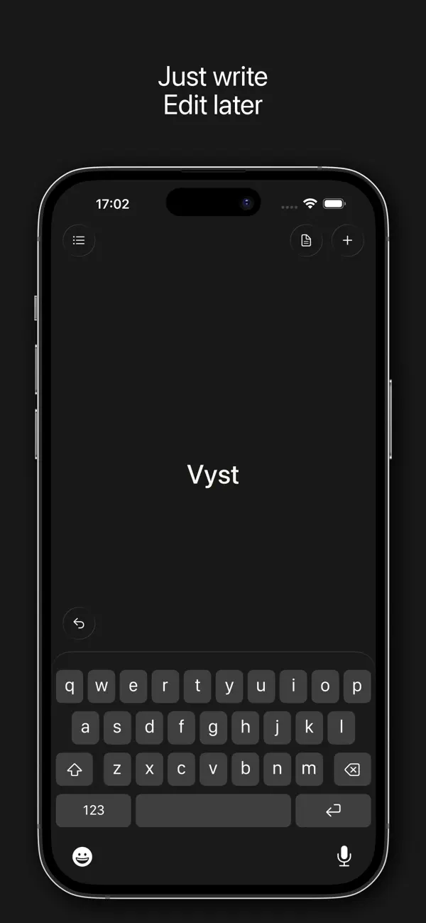 Screenshot #1 pour Vyst: Write without editing