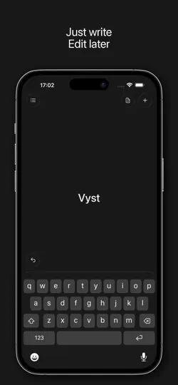 Скриншот Vyst: Write Without Editing на iPhone 1