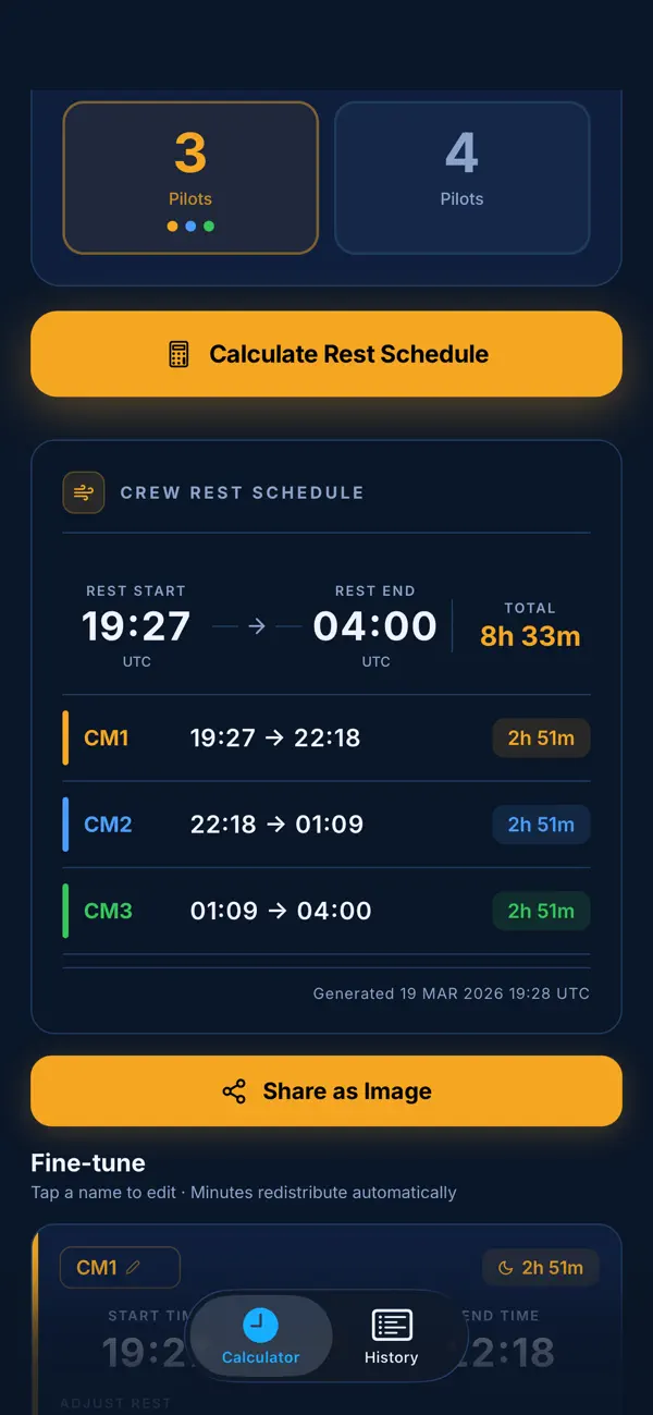 Screenshot #2 pour Crew Rest Pro